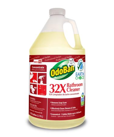 OdoBan Professional Cleaning 32X Bathroom Cleaner, 1 Gallon Concentrate Single Bathroom Cleaner