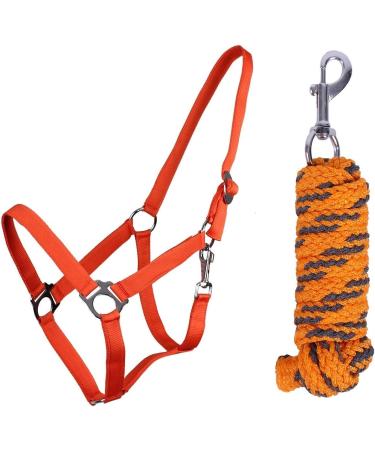 Buy Netproshop Halter & Lead Rope for Mini Shetty to XL Full - Orange Rope | Durable and Stylish - Buy Online on GoSupps.com