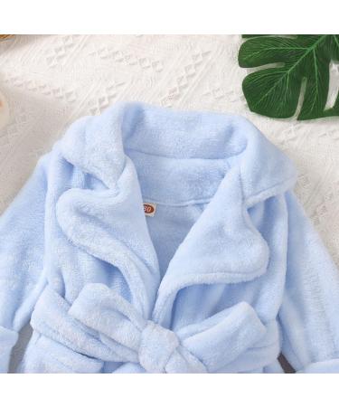 Soft Light Blue Jelly Baby Bathrobe for Toddlers | Cozy Flannel Nightwear for Boys & Girls (Ages 4-5) - Buy Online on GoSupps.com