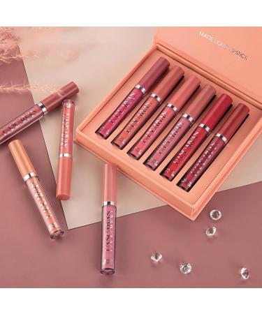 6Pcs Matte Liquid Lipstick Set - Long Lasting High Pigmented Waterproof Makeup Gift Set for Women | Perfect for Girls - Buy Online on GoSupps.com