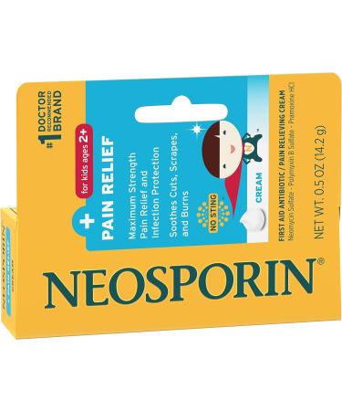 Neosporin Kids First Aid Antibiotic + Pain Relief Cream, 0.5 oz (Pack of 3) - Buy Online on GoSupps.com