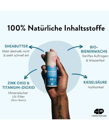 Organic Sunscreen Stick SPF 50 | 4PEOPLEWHOCARE - Waterproof Mineral UV Protection for Kids & Adults | 100% Natural & Safe - Buy Online on GoSupps.com