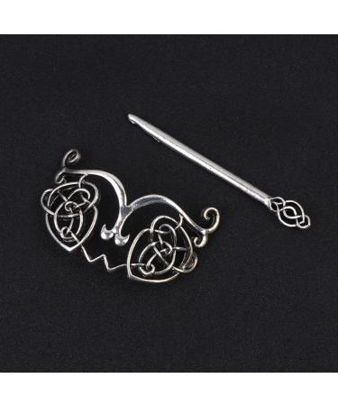 Buy Lurrose Vintage Celtic Knot Hair Clips - Silver Viking Accessories for Men & Women - Buy Online on GoSupps.com