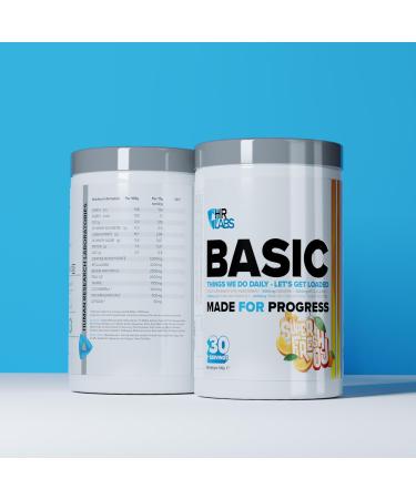 HR Labs Basic Things we do Daily Creatine and Electrolytes Pre/Intra Workout Beta Alanine & Betain Hydrous Hydration Formula 510g & 30 Servings Vegan (Super Fresh OJ) - Buy Online on GoSupps.com