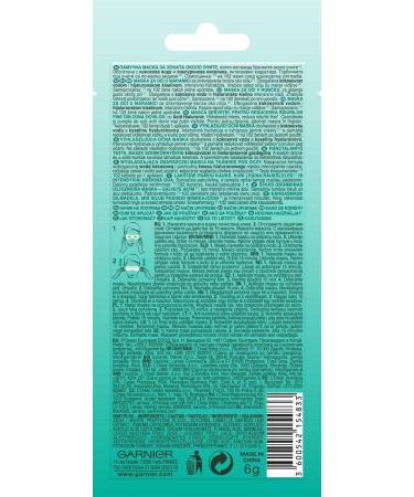 Garnier Skin Naturals Moisture + Smoothness Eye Tissue Mask - Coconut Infused 6g - Hydrating & Soothing Ships Internationally  - Buy Online on GoSupps.com