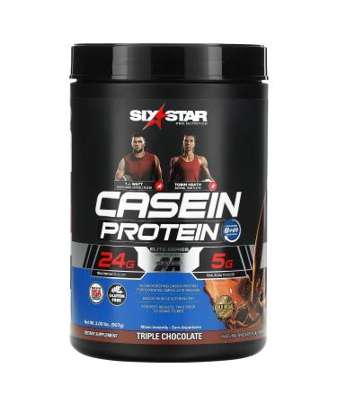 Six Star Pro Nutrition Casein Protein Elite Series Triple Chocolate 2 lbs (907 g)