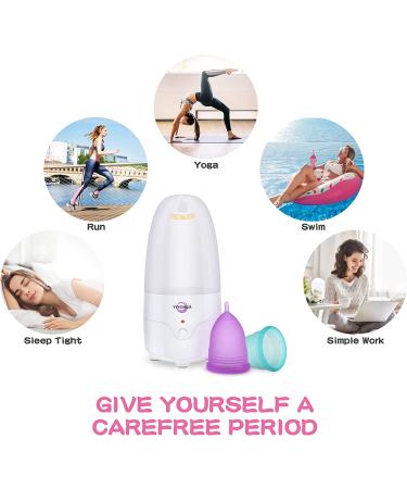 YTYOMUR Menstrual Cup Steamer Sterilizer Kit 2 Reusable Cups Included - Buy Online on GoSupps.com