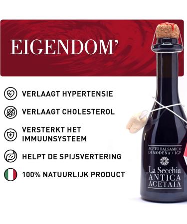 The Bucket La Secchia Balsamic vinegar from Modena Una Stella Oak aged 250 ml bottle with cork dosing cap - Buy Online on GoSupps.com