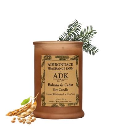 ADK Balsam & Cedar Scented Candle 10 Oz Natural Aromatherapy Candle for Home Decor & Kitchen D cor Relaxing Plant-Based Wax Candles for Christmas Gift 10 Ounce
