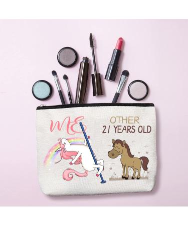 21 Year Old Unicorn Gift Set for Her | Birthday Gifts & Decorations for 21st Women | Makeup Bag Included - Buy Online on GoSupps.com