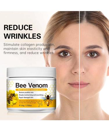 Bee Venom Anti-Wrinkle Cream Bee Venom Cream for Face Anti-Wrinkle Hydrating Moisturising Reduces Fine Lines Lightens The Skin 50g - Buy Online on GoSupps.com