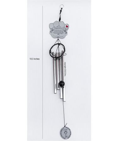 Pawprint Pet Memorial Wind Chime - Sympathy Gift for Grieving Pet Owners - Includes Poem Card - Buy Online on GoSupps.com