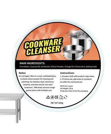 Rust Remover | Polishing Stainless Steel Pan Cleaner Quick Oven Cleaner Fast Kitchen Supplies for Stubborn Rust Stains Household Hard Water Deposits Rowces 200g