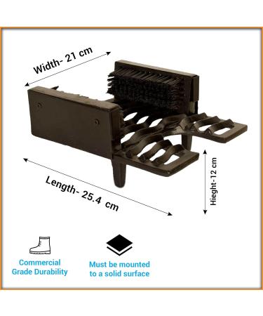 Neez Cast Iron Boot Scraper with Brush - Heavy Duty Welly Puller for Wellies - Outdoor Mud and Dirt Remover - Buy Online on GoSupps.com