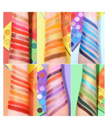 UCANBE 54 Colors Splashy Candies Eyeshadow Palette + 15pcs Makeup Brush Set - Highly Pigmented Eye Shadows for Long-Lasting, Waterproof Makeup with Easy Blending - Bright Colors, Matte, Metallic, Shimmer, Glitter - Includes Brushes - Buy Online on GoSupps.com