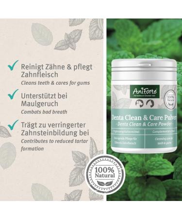 Aniforte Denta Clean & Care - Natural Dental Care Powder for Dogs & Cats | 150g Tartar Remover & Bad Breath Solution - Buy Online on GoSupps.com