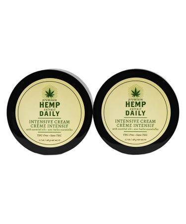 Hemp Daily intensive Cream | Hemp Cream with Essential Oils | Vegan Organic Ingredients | 1.7 Ounces 2 Pack Original 1 Ounce (Pack of 2)