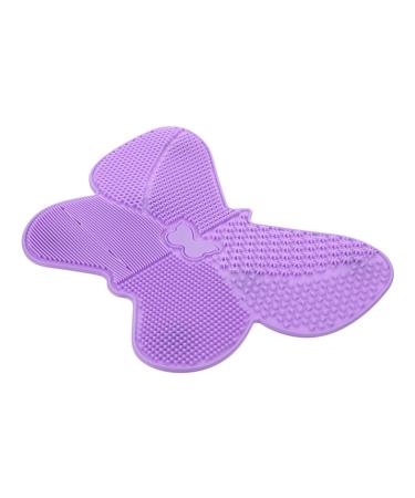MAGICLULU 1pc Silicone Scrub Pad Silicone Makeup Brush Hair Brush Cleaner Tool Silicone Makeup Applicator Scrubber Beauty Brush Cleaning Instrument Cosmetic Purple Makeup Stick