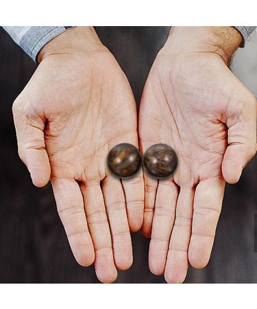 Milisten 2pcs Marble Baoding Balls - Solid Hand Massage Balls for Health & Exercise | Chinese Wellness - Buy Online on GoSupps.com