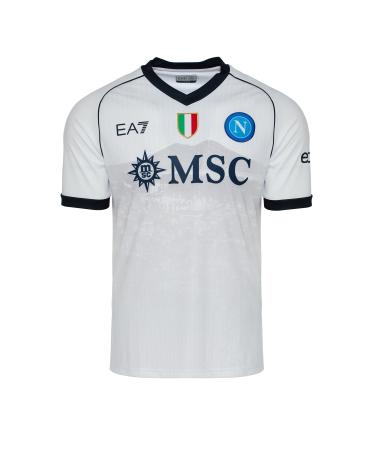 SSC NAPOLI Men's Maglia Replica Away T-Shirt white L