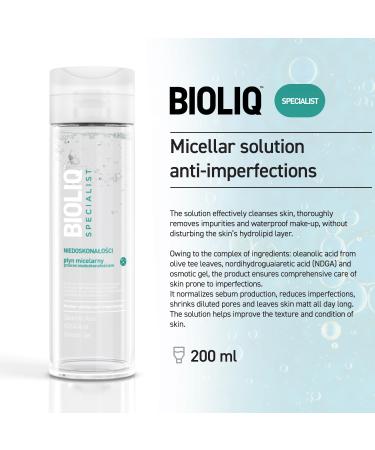 Specialist Anti-Imperfections Micellar Solution | Cleanse Remove Makeup & Impurities | Oleanolic Acid & NDGA for Clear Skin | 200ml Ideal for Imperfection-Prone Skin - Buy Online on GoSupps.com