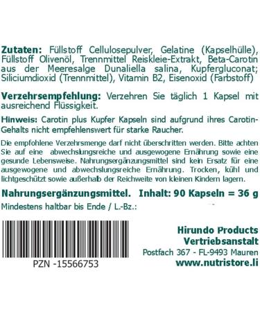 Carotene Plus Copper 15 mg Capsules - 90 pcs | Boost Your Health | International Shipping Available - Buy Online on GoSupps.com