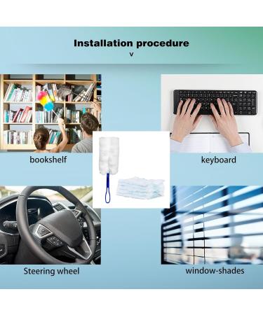 EKSMA Disposable Duster Kit - Short Handle Cleaning Brush with 30 Count Duster Refills Efficient Blue and White Dust Lock Technology - Buy Online on GoSupps.com