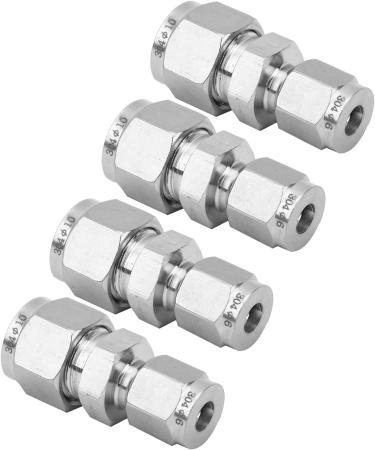 Compression Tube Adapter Quick Screw 4Pcs Straight Compression Tube Adapter for Air Pipes Oil Pipes Fittings Water Pipes( 6/ 10) - Buy Online on GoSupps.com