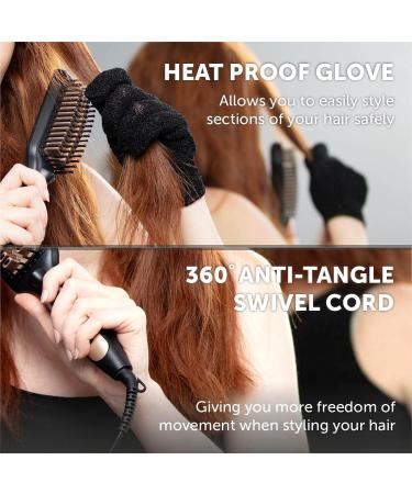 Carmen C81058 Noir Straightening Brush with LED Screen - Black & Rose Gold - Buy Online on GoSupps.com