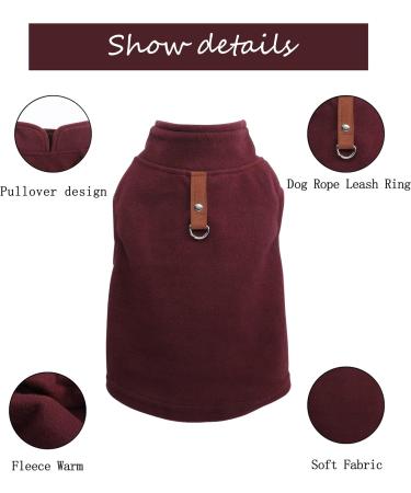 Yaodhaod Premium Dog Vlies Vest Stylish Clothing for Small Dogs & Cats | Sweater for Dachshund Chihuahua French Bulldog (M Brown) - Buy Online on GoSupps.com