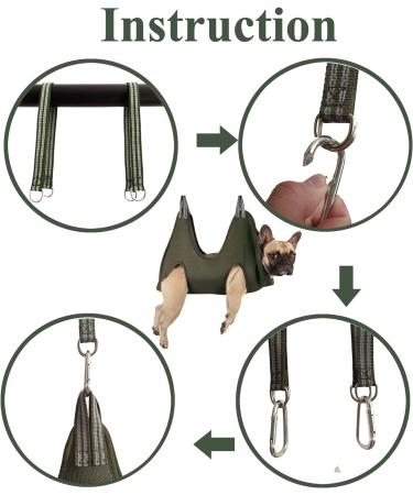 Kkiimatt Pet Care Hammock Harness for Small Dogs - Dog-Hinge Trim Hammock with Nail Clipper & Hooking Mat (XXX-LARGE 63kg Max - Green) | International Shipping - Buy Online on GoSupps.com