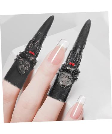 Amosfun 10pcs Halloween Witch Finger Cover Nail Set - Fake Finger Claws, Zombie Nails, Prank Props for Halloween - Buy Online on GoSupps.com