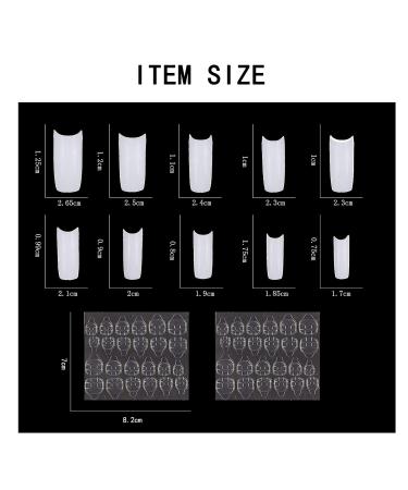 Buy Niceneeded 10 Packs of 500 Clear Acrylic False Nails - 10 Sizes & Nail Glue for Perfect Nail Art Manicure Accessories - Buy Online on GoSupps.com