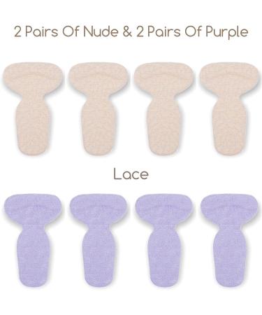 CB Silicone Heel Pads & Grips - 4 Pairs for Blister Prevention & Pain Relief | Slim Inserts for Oversized Shoes | Unisex Lace Liners - Buy Online on GoSupps.com