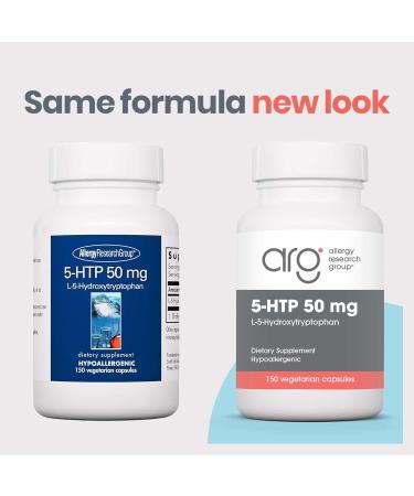 Allergy Research Group NutriCology 5-HTP - Delivers 50 mg L-5-Hydroxytryptophan - Supports Serotonin Pathways a Positive Outlook & Restfuness - 150 Servings - 150 Capsules - Buy Online on GoSupps.com