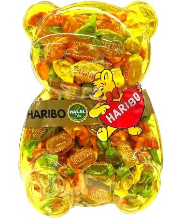 HALAL Sweets Bundle Peaches + Tropifrutti + Gold Bears + Happy Cola Zing 100g Each + Haribo Halal Soft Jelly Bear 1Kg Boxed Treatz - Buy Online on GoSupps.com