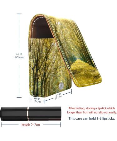 Scenic Forest Tree Autumn LipGloss Holder & Lipstick Organizer Case - Portable Makeup Bag for Women - Multi-Color Travel Lipstick Storage Box (9.5x2x7 cm) - Buy Online on GoSupps.com