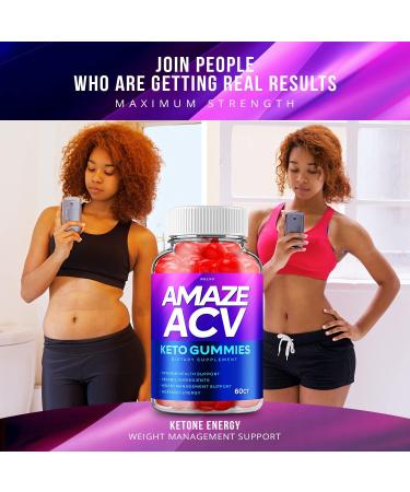 (2 Pack) Amaze Keto ACV Gummies - Advanced Formula for Shark Tank Results - 120 Dietary Support Supplement - Buy Online on GoSupps.com