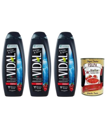 Italian Gourmet E.R. Vidal Energy & Sport Shower Gel with Ginseng and Guarana 500 ml + Italian Gourmet Tomato Pulp 400 g