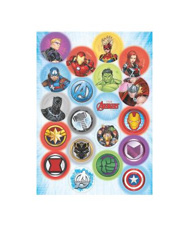 dekora Avengers Mini Wafer Discs Edible Decorations for Cupcakes Cookies and Muffins Perfect Party Supplies 3 4 CM - Buy Online on GoSupps.com