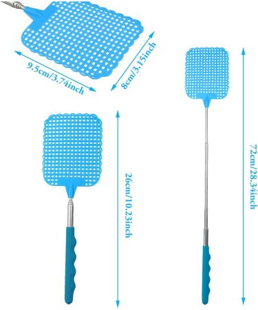 Extendable Telescopic Flying Swatter - Portable Anti-Mosquito Insect Catcher for Garden - Blue (26-72 cm) - Buy Online on GoSupps.com