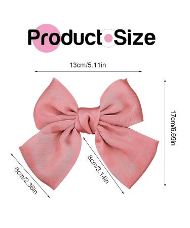Buy Big Bowknot Hair Clips - 6 Large Loop Hair Accessories for Women Girls & Schoolgirls - Vibrant 6 Color Set - Buy Online on GoSupps.com