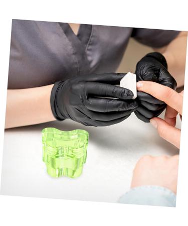 HAPINARY Nail Art Liquid Holder with cover tool manicure glass nail dish cup bracket nail art dish plate cup thicken nail dish with lid glass nail art cup Nail supplies Nail Manicure Tools 7x5.6cm Green - Buy Online on GoSupps.com