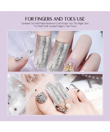 Saviland Gel Nail Polish Remover Foil Kit - 200pcs Nail Wraps with Cuticle Pusher | Gel Nail Polish Removal Kit for Home & Salon Use - Buy Online on GoSupps.com
