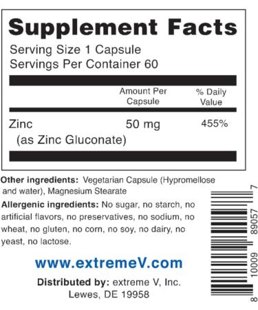 Gluzin 50mg Zinc Capsules - Pharmaceutical Grade, 60 Count - Wilson's Most Trusted Zinc Supplement - Buy Online on GoSupps.com