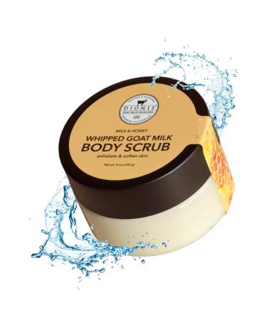 Dionis Goat Milk Whipped Body Scrub Milk & Honey 8oz (Pack of 1) Milk & Honey 8 Ounce (Pack of 1)