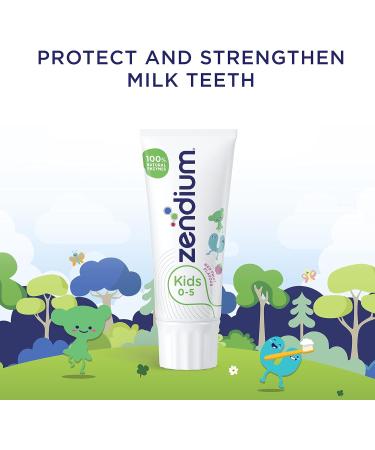 Zendium Kids Toothpaste 50ml - Natural Antibacterial Enzymes - Milk Teeth Protection (0-5 Years) - SLS Free - Buy Online on GoSupps.com
