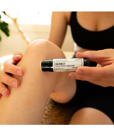 Herbo Hemp-Infused Relief Stick | Natural Stress Headache & Muscle Tension Relief for Men & Women | Calming Essential Oils | 0.5 oz - Buy Online on GoSupps.com