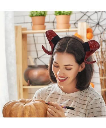 ABOOFAN Gothic Sheep Horn Headbands Devil Horn Headband Animal Hair Hoops for Halloween Festival Evil Costume Party Hair Accessories Decorations - Buy Online on GoSupps.com