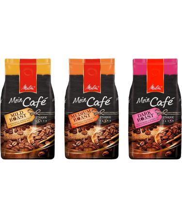  Melitta Melitta Mon Caf Medium Roast Coffee Beans 8 x 1000g (8000g) - Coffee with Lightly Hazelnut Note - Buy Online on GoSupps.com